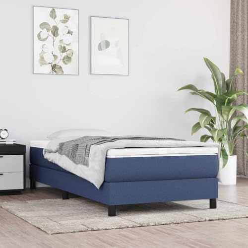 kithwjll Colchón de muelles ensacados medianos de 120 x 190 x 20 cm, tejido azul con espuma fría transpirable y almohadilla ergonómica para dormir, para dormitorio, habitación de invitados, camping