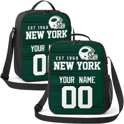 Image of New York J Lunch Bag Custom Name and Number Personalized Gifts