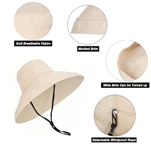 Sombrero de sol ancho para mujer miniatura 3