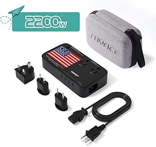 TRYACE 2200W Travel Voltage Converter with 10A Dual Adapter 4-Port USB, Travel Power