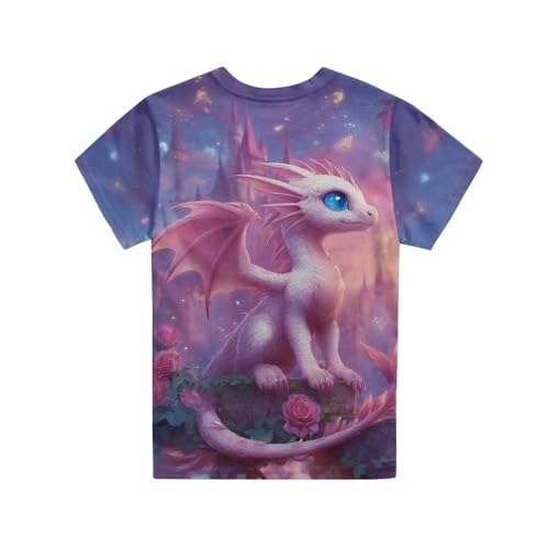 Image of Kids Graphic T-Shirt Boys Girls Novelty Tees Top Short Sleeve Shirts Summer Blouses 3-16