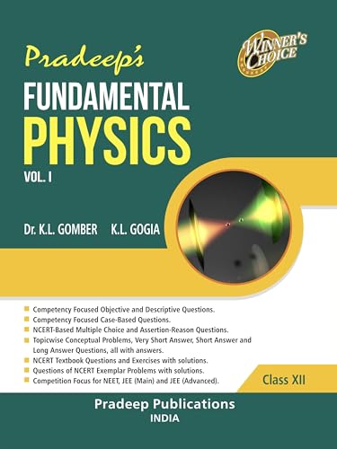 Image of Pradeep's Fundamental Physics for Class 12 (Vol. 1 & 2) Examination 2025-26