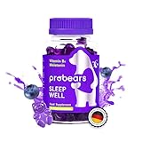 PROBEARS® Melatonin Gummies & B6 -B12 Gummibärchen für den Schlaf, Natural Melatonin Gummies & B6 Vitamin-Vegan, Gluten Free, Gelatine Free and Halal Supplement