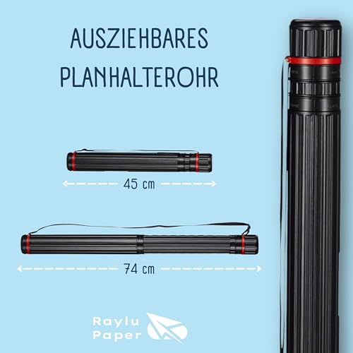 Posterrolle Raylu Paper – Ausziehbare Kunststoffröhre zur Aufbewahrung
