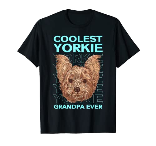 Hombre Yorkie Grandpa Dog Dueño de Yorkshire Terrier Camiseta