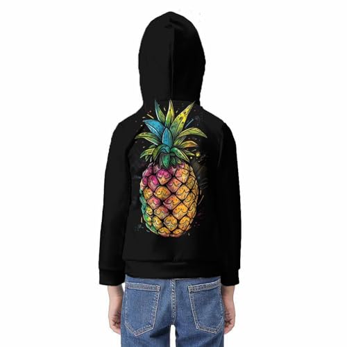 Sweat-shirt à capuche garçon jacquier imprimé 3D avec poche pour ado - 6