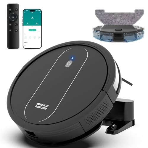 Image of 3-in-1 Robot Vacuum 4000Pa Strong Suction Robot Vacuum Cleaner & Smart Navigation & Alexa/APP Control & Auto Recharge & Central Brush, Vacuum Robot and Mop for Pet Hair, Hard Floors & Low-Pile Rugs