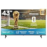 Hisense 43 Inch Full HD VIDAA Smart LED TV, Bezel-Less Design, DTS Virtual X, Built-in Wi-Fi, Black - 43A4Q