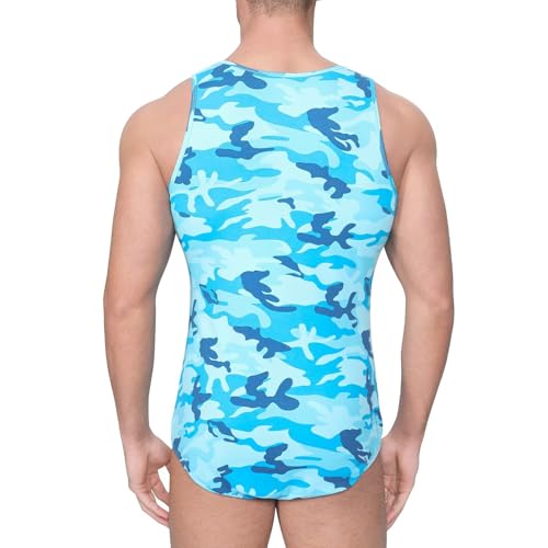 Mono de camuflaje para hombre con botones Landofgenie 7