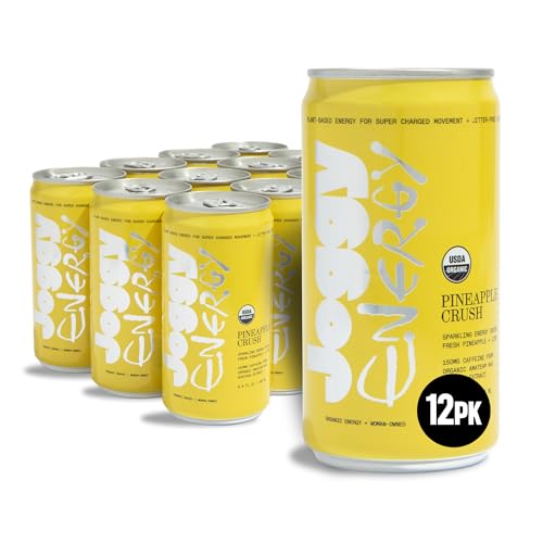 Joggy Energy Drink | Pineapple Crush 12pk | USDA Organic,