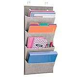 PERFEKTE ORGANISATION: In den 4 großen Aufbewahrungstaschen findet sich ausreichend Platz für Notizbücher, Kalender, Schnellhefter & Co. So gelingt die Büroorganisation fast wie von alleine.