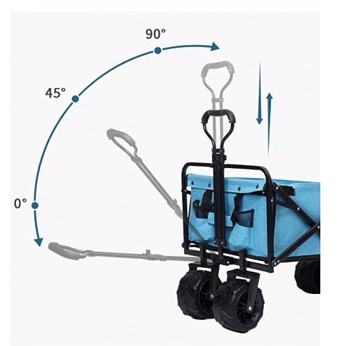 MHYSADGA Festivalwagen Campingwagen Gartenwagen Tragbarer Klappbarer Gartenwagen Wagen Hochleistungswagen Einkaufswagen Für Outdoor Camping Ziehwagen Mit 4 Rädern Strandwagen – Bild 4