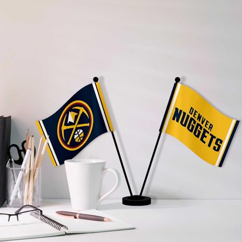 Drapeaux de bureau Denver Nuggets table et support pour fan de NBA - 5