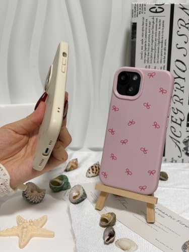Coque iPhone 15 ruban nœud, l'accessoire esthétique jaune pour vos sorties - 4