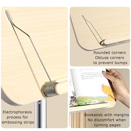 Support de livre réglable pour la lecture et la musique - Supporte jusqu'à 25 kg, idéal pour les manuels scolaires, les recettes, les partitions et plus encore, design ergonomique et confort