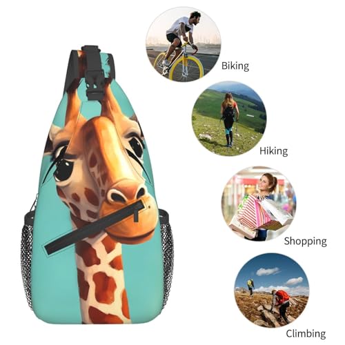 Bolso bandolera cruzado para hombre con diseño de jirafa miniatura 6