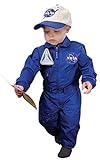 Aeromax Jr. NASA Flight Suit, Blue, with Embroidered Cap and official looking patches, size 18 months.