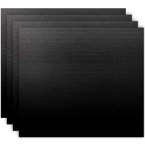 SPARES2GO Revestimiento antiadherente para horno (paquete de 4) - Alfombrilla de teflón universal grande para hornear, protector de fondo de cocina, revestimientos con convección asistida (40 x 50cm)