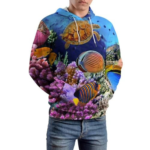 Sweatshirt pull UMENG corail confectionné avec des finitions de qualité - 6