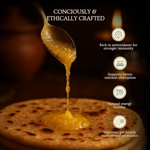 Image of Parasbaagh A2 Cow Ghee 1 Litre (1000 ml), Traditional Bilona Method A2 Cow Ghee, Grassfed, Pure & Healthy Desi Cow Ghee