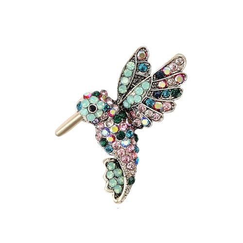 Image of Enamel Bird Brooch for Women Rhinestones Owl /Hummingbird /Eagle /Toucan Lapel Pin Cute Bird Brooches Jewelry Gifts for Mom Wife