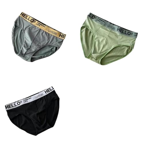 YDRABFLE Men'S Plus Size Underwear 3Pcs Men'S Underpants Soft Men Panties Sports Breathable Large Size Panties Briefs For Men Underwears-Nk6-Xl-3Pcs