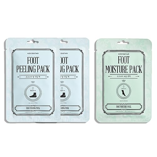 3 calcetines mascarilla de pies: 2 exfoliantes (peeling) y 1 hidratante. Tratamiento para renovar e hidratar la piel de los pies. Con AHAs, ácido hialurónico y activos calmantes y refrescantes.