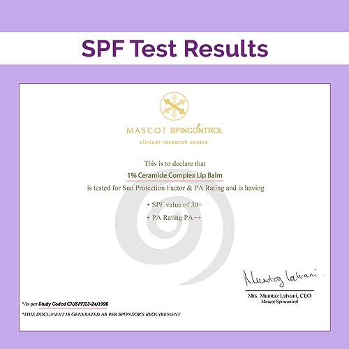 The Derma Co 1% Ceramide Complex Lip Balm with Ceramides & Vitamin E, SPF 30 PA++ for Dry & Chapped Lips - 4g - Image 4