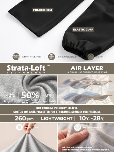 Image of Mens Baggy Sweatpants Adjustable Cuffs 2-in-1 Wide Leg Loose Gym Casual Lightweight Cotton Pants Pockets Drawstring
