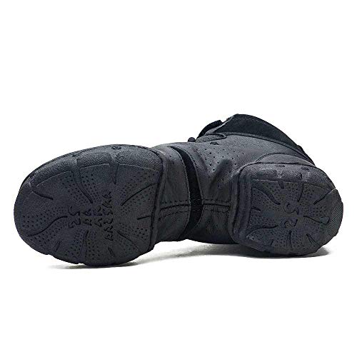 SANSHA Women's Dance Studio Exercise Sneakers Leather TPR Split-Sole Boomerang2