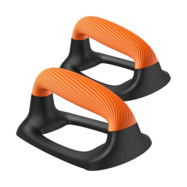 Kipika Push Up Bars, Pushup Stands With Thickened Soft Plastic Handle, Stable and Non-Slip Base, Push up Handles Perfect for Floor Strength Training