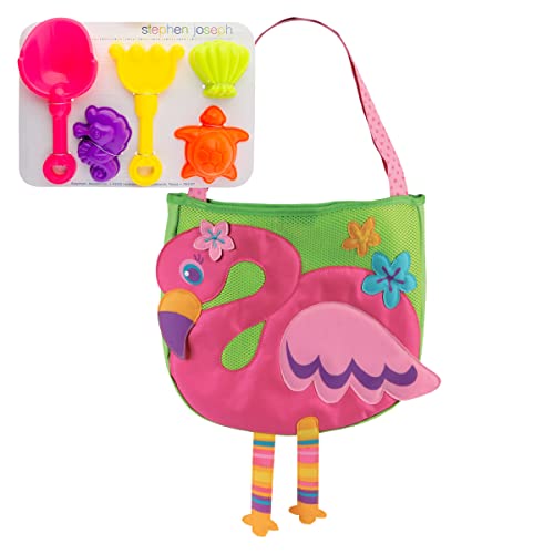 Stephen Joseph unisex child Beach tote bag, Flamingo, One Size US