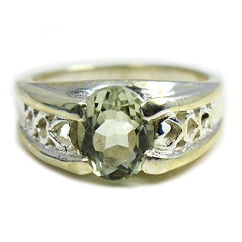 Bague améthyste verte en argent sterling pour sublimer vos tenues de soirée