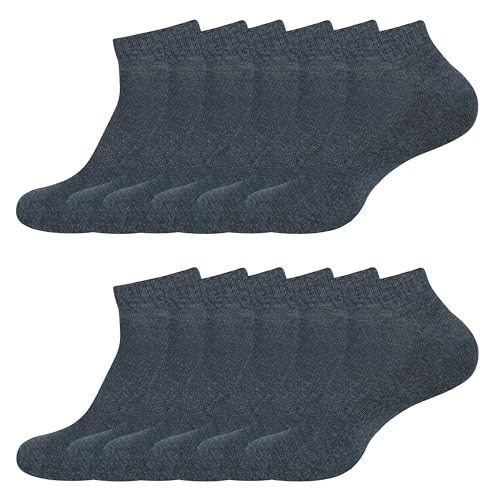 Image of Womens Cushioned Ankle Socks, Low Cut Breathable Casual Super Soft, Multi Color Options Size 4-7, 6-9