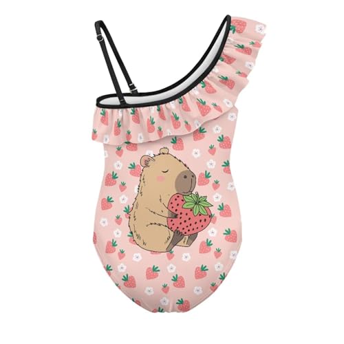 Girls One Piece Swimsuits Size 3-14 Trendy Ruffle Bathing Suit Casual Hawaiian Summer Beach Swimwear2