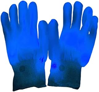 LED Light Up Gloves, LED Luminous Gloves Flashing Skeleton Finger Gloves Glow in the Dark Gloves Novelty Gloves Toys Halloween Christmas Decorations Dancing Club Party Glow Props