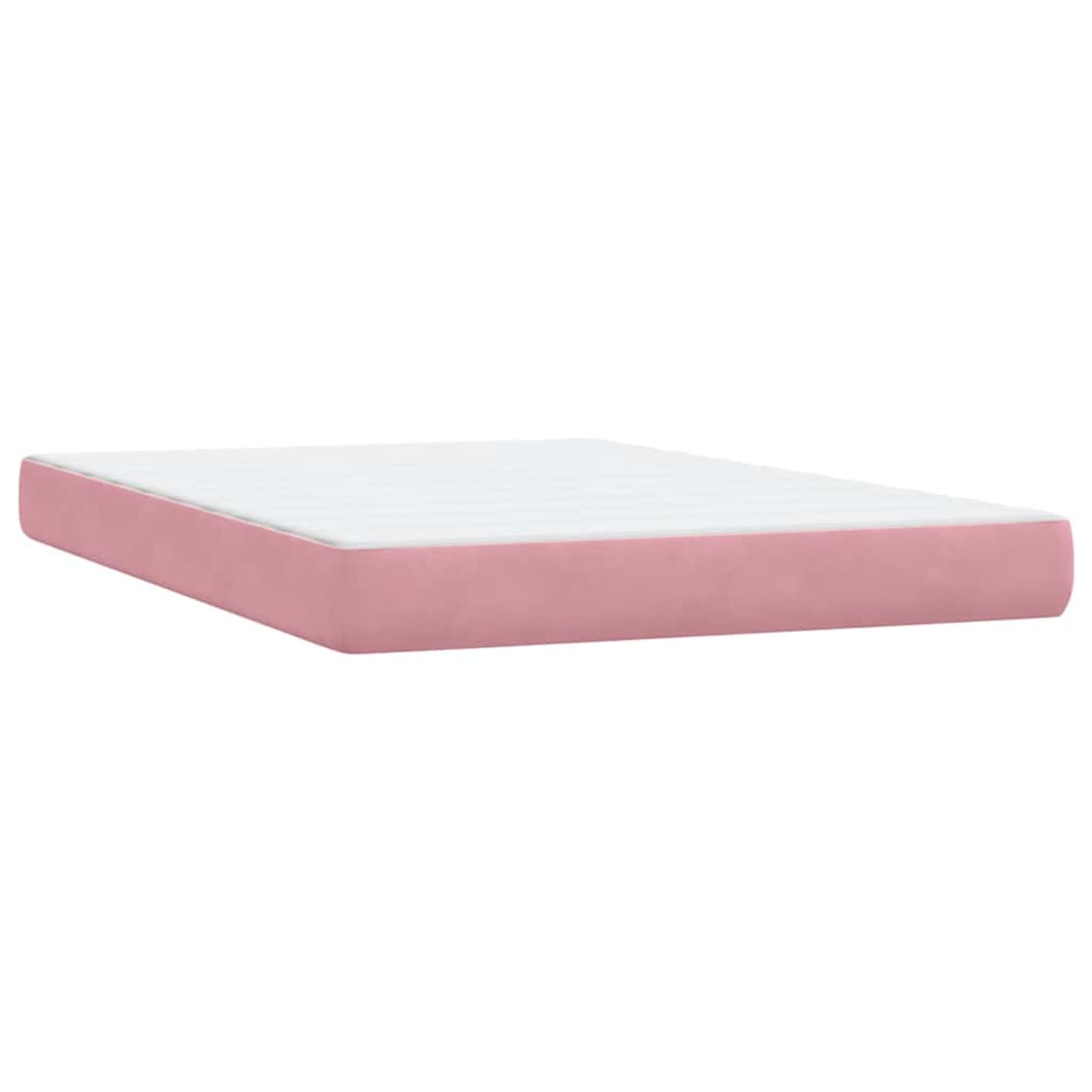 ATOMSTACK MAKER Letto a molle, rosa, 160 x 210 cm, con materasso a molle insacchettate, testiera regolabile in altezza, topper traspirante e rivestimento in velluto, comodo, di supporto, facile da