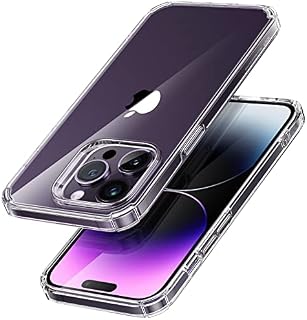 ESR Krystec Clear Case Compatible with iPhone 14 Pro Case, Ultra-Yellowing Resistant, Shockproof Military-Grade Protection, Polycarbonate Buttons, Clear