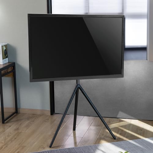 pro.tec TV Halterung Valle Fernseher Halterung max. 65 Zoll TV Ständer max. VESA 400 x 400 Fernsehständer 137 x 85,5 x 46,5 cm TV-Standfuß Metall Schwarz – Bild 3
