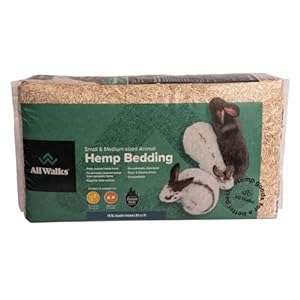 All Walks (18.5L Hemp Bedding for Chicken Coops, Hamsters, Rabbits, and Small Animals 100% Natural, Odor Control, Sustainably Sourced Made in America