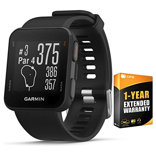 Garmin Approach S10 Lightweight GPS Golf Watch, Black - (010-02028-00) w/ 1 YR CPS Enhanced Protection Pack