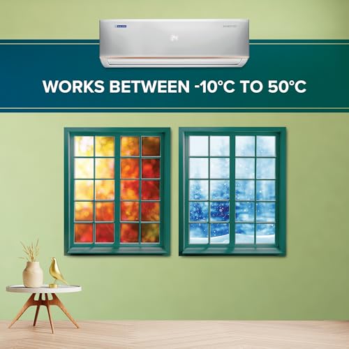 Image of Blue Star 1.5 Ton 3 Star Hot and Cold Inverter Split AC (Copper,Convertible 5 in 1 Cooling, Smart Ready, AI Pro, Multi Sensors, Dust Filter, Blue Fins, Self Diagnosis, IC318DCUHC, White)