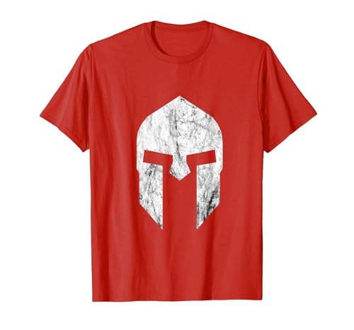 Casque de Gladiateur Spartaner Warrior Spartacus Sparta T-Shirt, Homme, Rouge, L