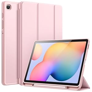 JETech Case for Samsung Galaxy Tab S6 Lite 10.4-Inch 2024/2022/2020 with S Pen Holder, Slim Tablet Cover with Soft TPU Back, Auto Wake/Sleep (Pink Gold)