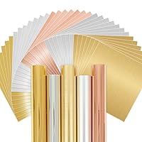 IModeur Metallic Permanent Vinyl-40Pack Permanent Self Adhesive Vinyl Sheets - Metallic Permanent Adhesive Vinyl Sheets for All Kinds of Cutting Machines