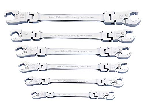 GEARWRENCH Ratcheting Flex Head Flare Nut Metric Wrench Set 6 Pc. - 89101D by GEARWRENCH - Used condition - CA$155.85