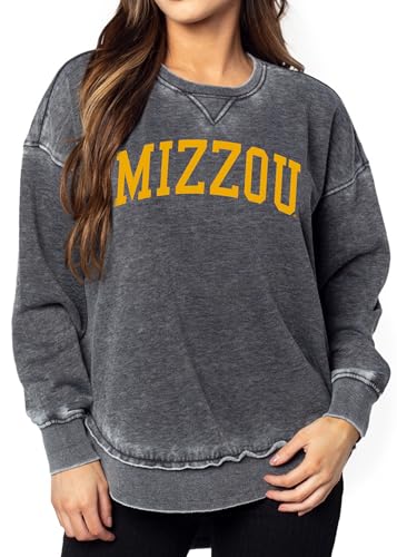 Sudadera Burnout para mujer en color negro y talla XL estilo campus casual