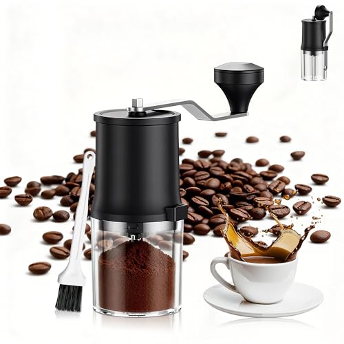 Manual coffee grinder portable coffee grinder with conical ceramic curler capacity 25g suitable for espresso travel camping office