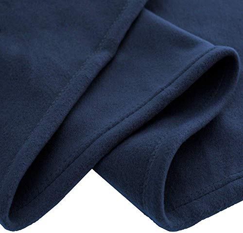 Image of 220 GSM Polar Fleece Single Bed Lightweight Plain Blanket for All Season Travel & Camping, 60x90Inch, Blue