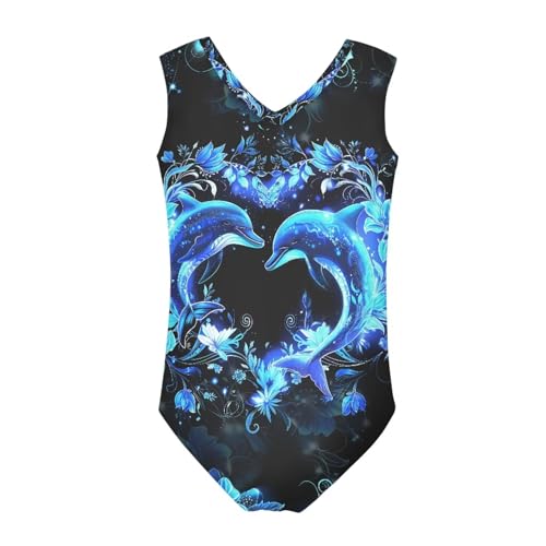 Image of Biyejit Girls Leotards Dance Sport Wear Gymnastics One-Piece Swimwear for Kids 3-14 Years